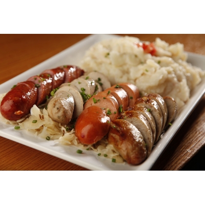 Bavarian wurst sampler platter