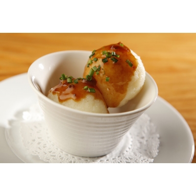 Potato dumplings with gravy