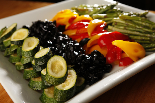 Grilled vegetable antipasto plate