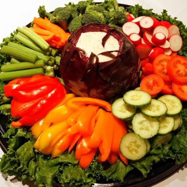 Crudités with Gorgonzola dipping sauce