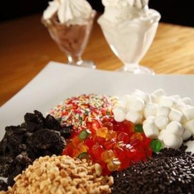 Ice cream sundae bar