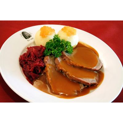 Traditional German sauerbraten