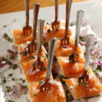Salmon canapés