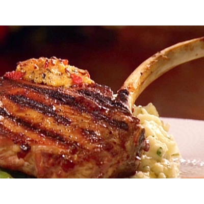 Stuffed veal chop