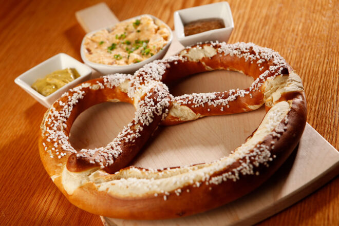 Bavarian-pretzel-with-obatzda