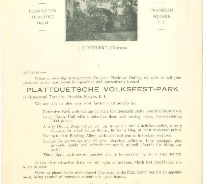 First advertising for catering - early 1900s