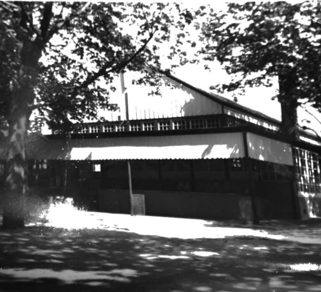 front of building