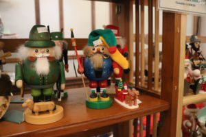 Nutcrackers on shelf