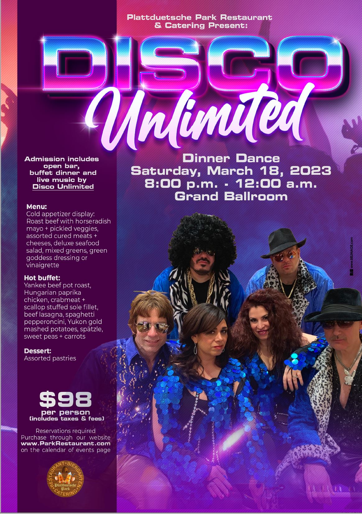 Disco Unlimited Dinner Dance Plattduetsche Park Restaurant
